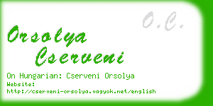 orsolya cserveni business card